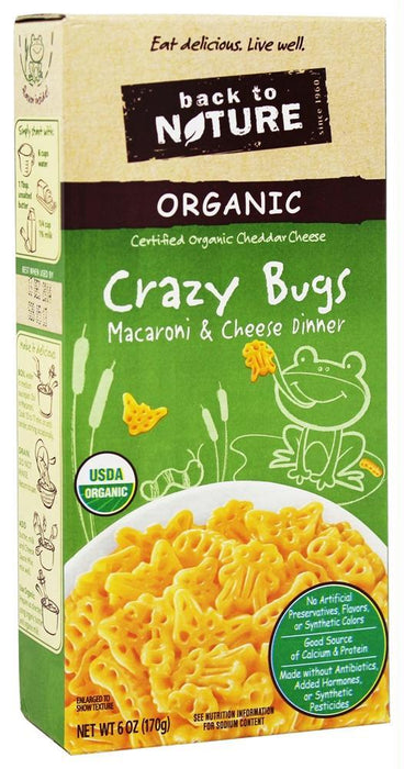 Back To Nature: Crazy Bugs Organic Macaroni And Cheese Dinner, 6 Oz