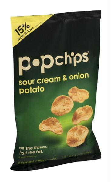 Popchips: Sour Cream & Onion Potato Popped Chip Snack, 3.5 Oz