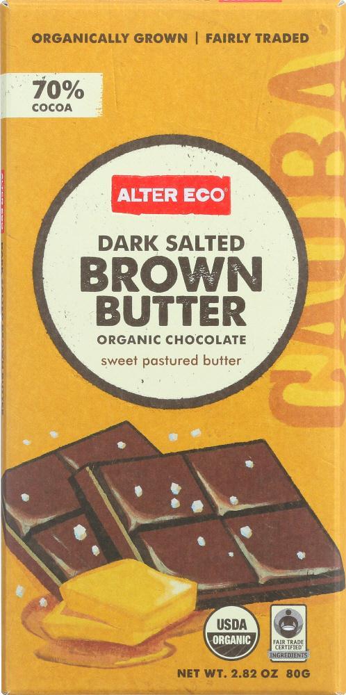 Alter Eco: Organic Chocolate Dark Salted Brown Butter, 2.82 Oz