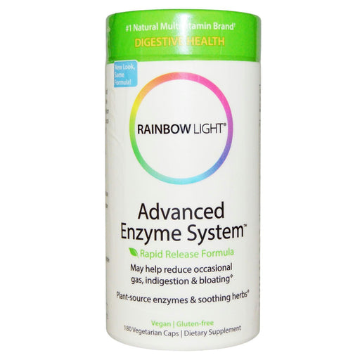 Rainbow Light: Advanced Enzyme System Rapid Release Formula, 180 Vegetarian Capsules