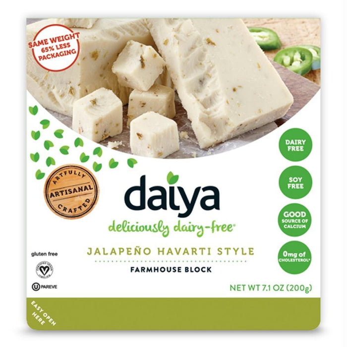 Daiya: Jalapeno Garlic Deliciously Dairy Free Havarti Style Wedge, 7.1 Oz