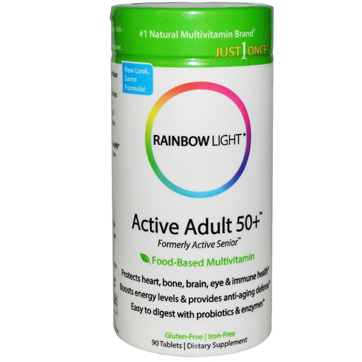 Rainbow Light: Just Once Active Adult 50+ Food-based Multivitamin, 90 Tablets