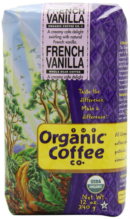 Organic Coffee Co.: Whole Bean Coffee French Vanilla, 12 Oz