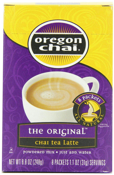 Oregon Chai: The Original Chai Tea Latte Powdered Mix, 8 Pc