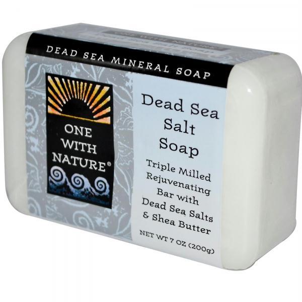 One With Nature: Dead Sea Salt Minerals Soap Bar, 7 Oz