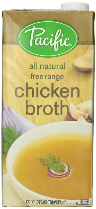 Pacific Foods: Chicken Broth Free Range, 32 Oz