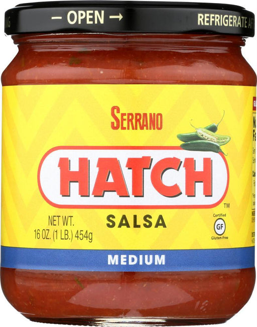 Hatch: Serrano Salsa Medium, 16 Oz