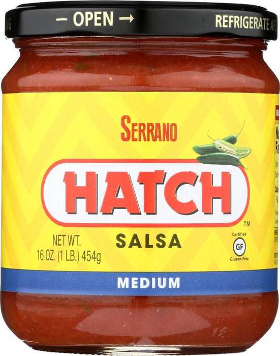 Hatch: Serrano Salsa Medium, 16 Oz