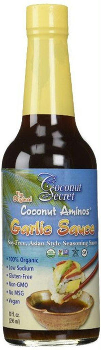 Coconut Secret: The Original Coconut Aminos Sauce Garlic, 10 Oz