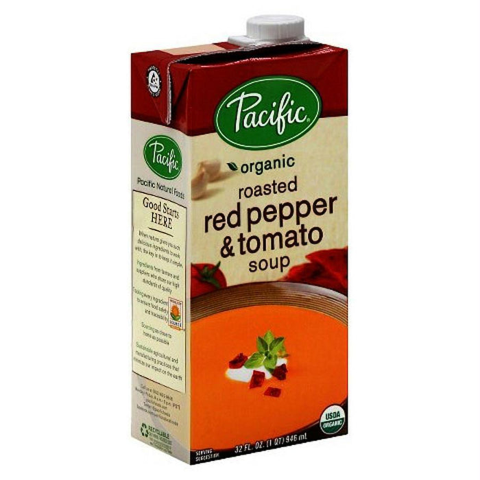 Pacific Foods: Organic Soup Roasted Red Pepper And Tomato, 32 Oz