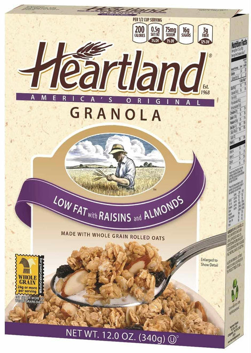 Heartland: Granola Cereal Low Fat Raisin, 14 Oz