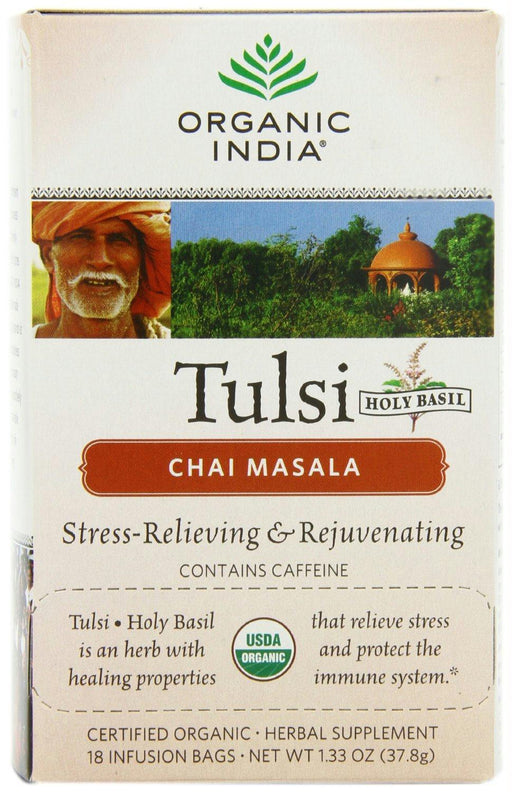 Organic India: Tulsi Masala Chai Tea, 18 Tea Bags, 1.33 Oz