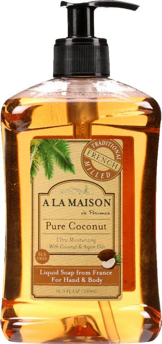 A La Maison De Provence: Hand & Body Liquid Soap Pure Coconut, 16.9 Oz