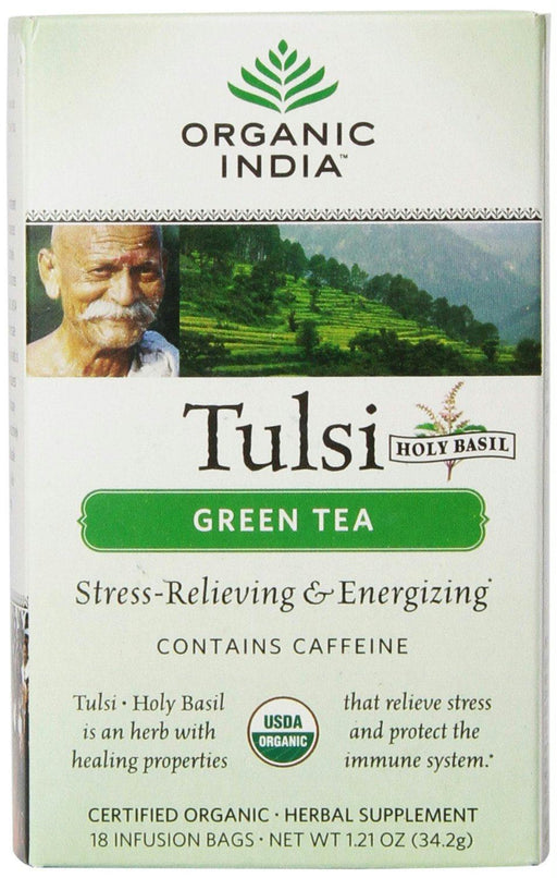 Organic India: Tulsi Green Tea, 18 Tea Bags, 1.21 Oz