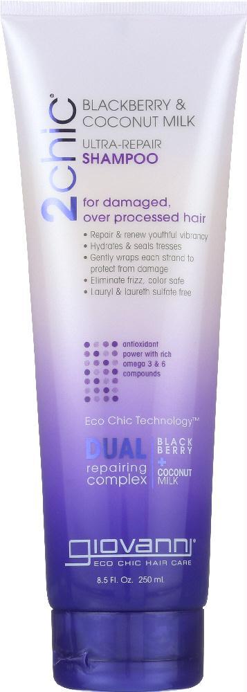 Giovanni: Cosmetics 2chic Repairing Shampoo Blackberry & Coconut Milk, 8.5 Oz