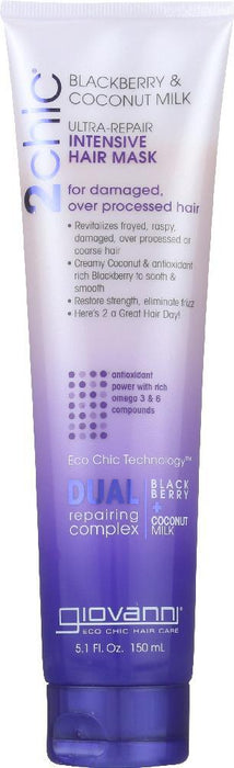 Giovanni: Cosmetics 2chic Repairing Intensive Hair Mask Blackberry & Coconut Milk, 5.1 Oz