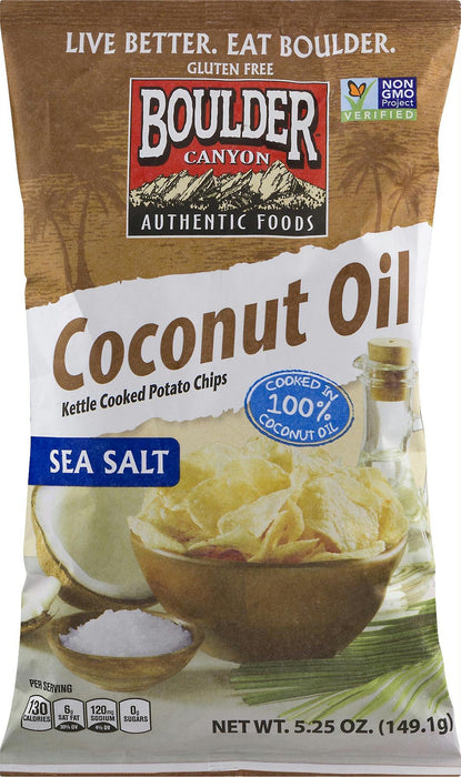 Boulder Canyon: Coconut Oil Kettle Cooked Potato Chips Sea Salt, 5.25 Oz