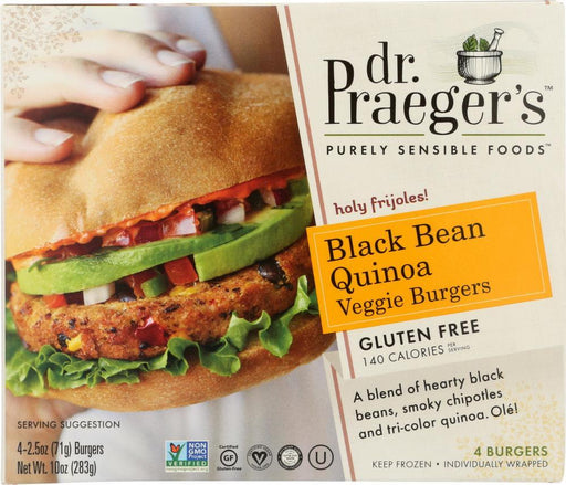 Dr Praeger Black Bean Burger Veggie, 10 Oz