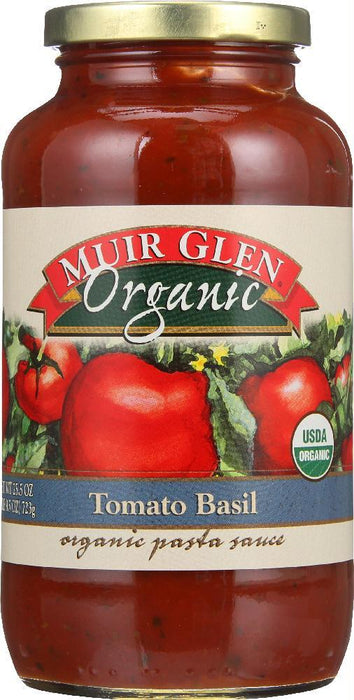 Muir Glen: Organic Pasta Sauce Tomato Basil, 25.5 Oz