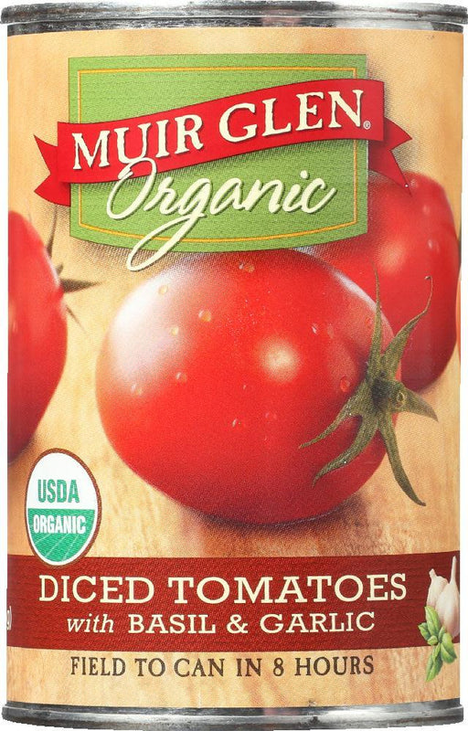 Muir Glen: Organic Diced Tomatoes With Basil And Garlic, 14.5 Oz