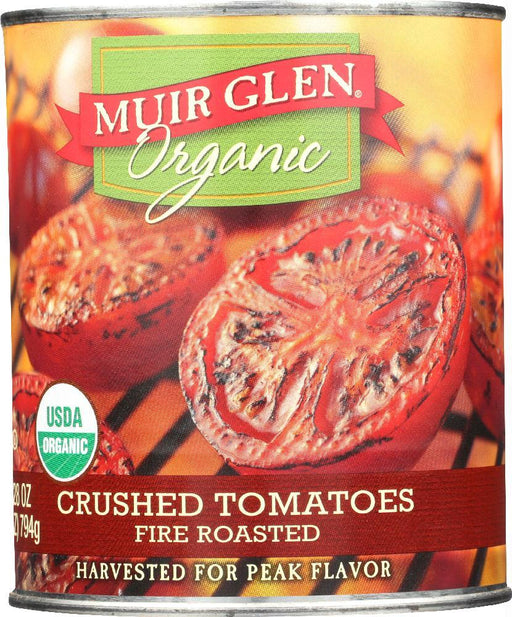 Muir Glen: Organic Crushed Tomatoes Fire Roasted, 28 Oz