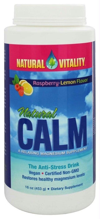 Natural Vitality: Natural Calm The Anti-stress Drink Raspberry-lemon Flavor, 16 Oz