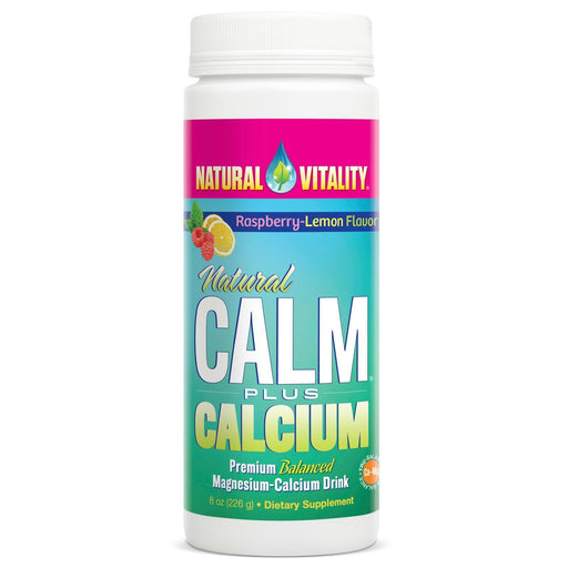 Natural Vitality: Natural Calm Plus Calcium Raspberry-lemon Flavor, 8 Oz