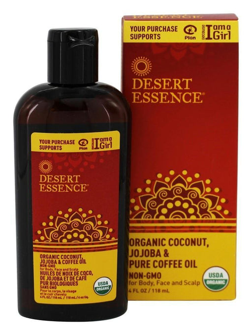 Desert Essence: Organic Coconut Jojoba Oil And Coffee Oil, 4 Oz