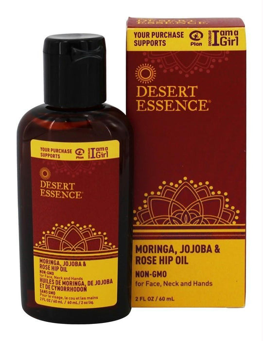 Desert Essence: Moringa Jojoba And Rose Hip Oil, 2 Oz