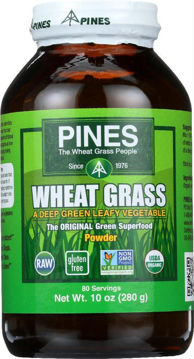 Pines Wheat Grass: Organic Wheat Grass Powder, 10 Oz