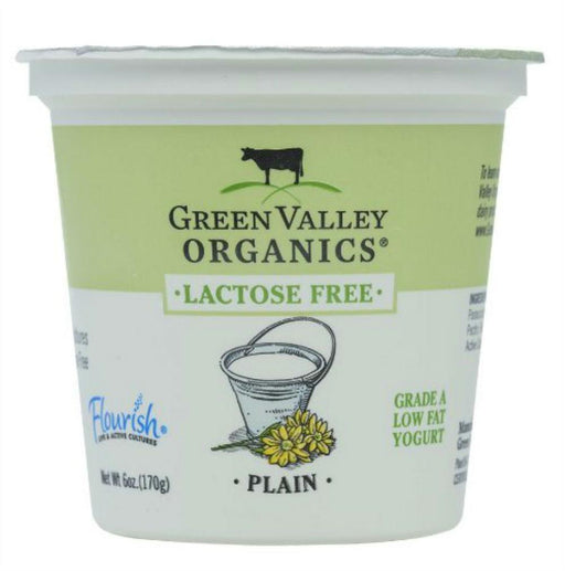 Green Valley Organics: Yogurt Low Fat Lactose Free Plain, 6 Oz