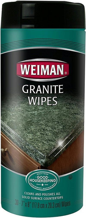 Weiman: Granite & Stone Wipes, 30 Count