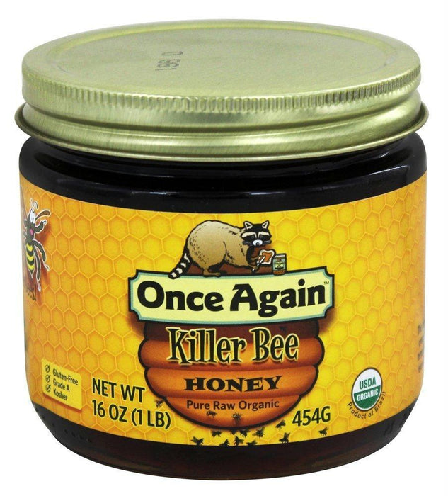 Once Again: Organic Killer Bee Honey, 16 Oz