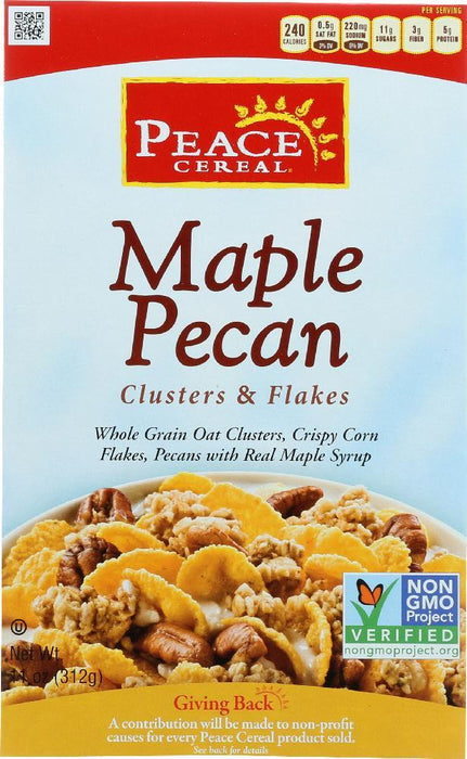 Peace Cereal: Clusters And Flakes Cereal Maple Pecan, 11 Oz