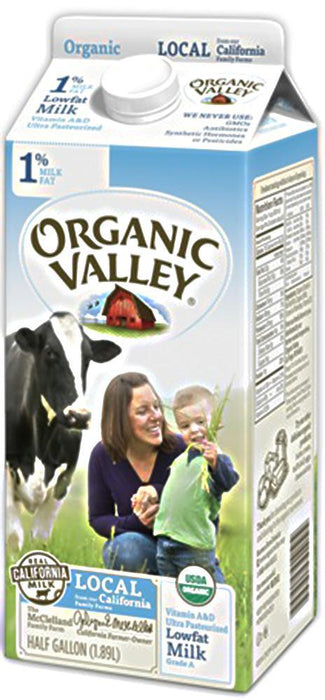 Organic Valley: Milk Organic 1% Lowfat Ultra Pasteurized, 64 Oz