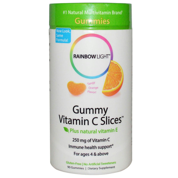 Rainbow Light: Gummy Vitamin C Slices Tangy Orange Flavor, 90 Gummies