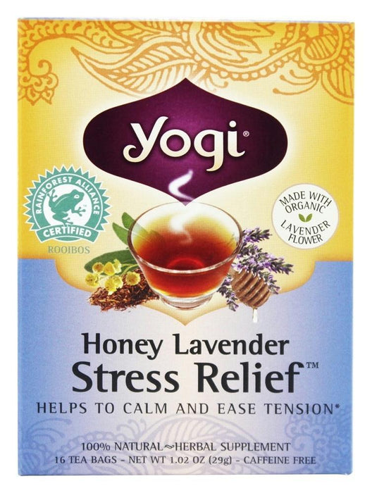 Yogi Teas: Honey Lavender Caffeine Free Stress Relief Tea, 16 Tea Bags