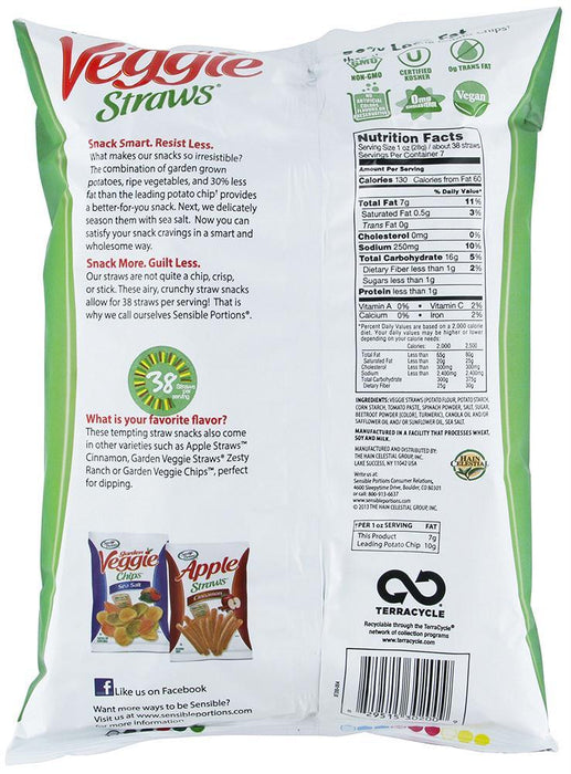 Sensible Portions: Garden Veggie Straws Sea Salt, 7 Oz