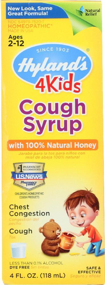 Hyland's: Cough Syrup 4 Kids With 100% Natural Honey, 4 Oz