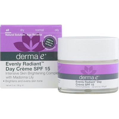 Derma E: Evenly Radiant Brightening Day Creme Spf 15, 2 Oz