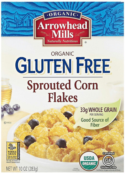 Arrowhead Mills: Organic Gluten Free Sprouted Corn Flakes, 10 Oz