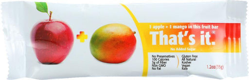 That's It:  Apple & Mango Nutrition Bar, No Sugar Added, 1.2 Oz