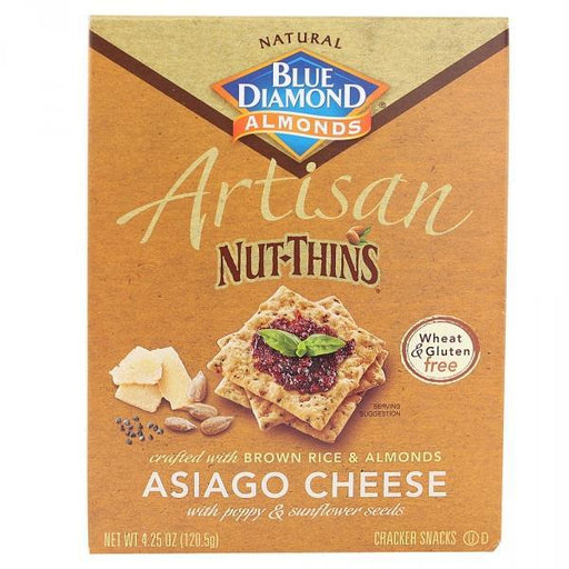 Blue Diamond: Artisan Nut Thins Asiago Cheese, 4.25 Oz