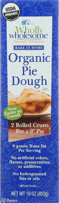 Wholly Wholesome: Organic Pie Dough 2 Rolled Crusts, 16 Oz