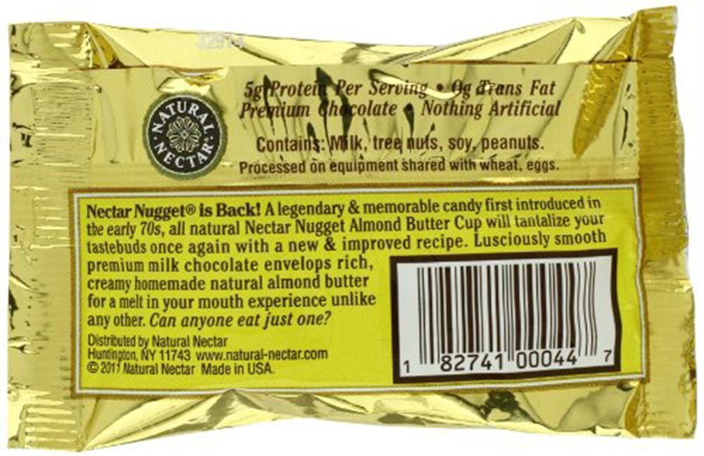 Natural Nectar: Nugget Almond Butter Cup, 1.12 Oz