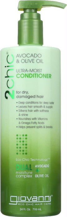 Giovanni Cosmetics: 2chic Avocado & Olive Oil Ultra Moist Conditioner, 24 Oz