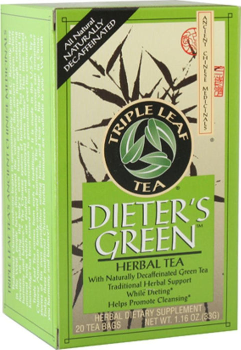 Triple Leaf: Tea Dieters Decaffeinated Green Tea, 20 Tea Bags