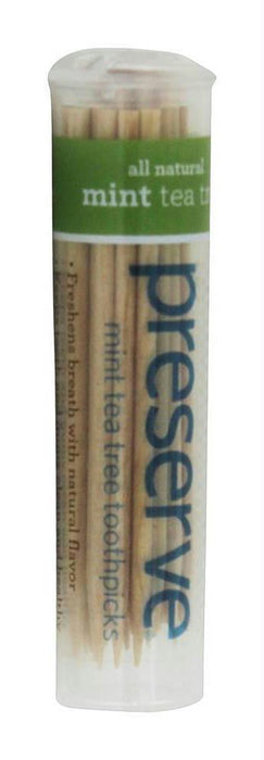 Preserve: Mint Tea Tree Flavored Toothpicks, 35 Ct