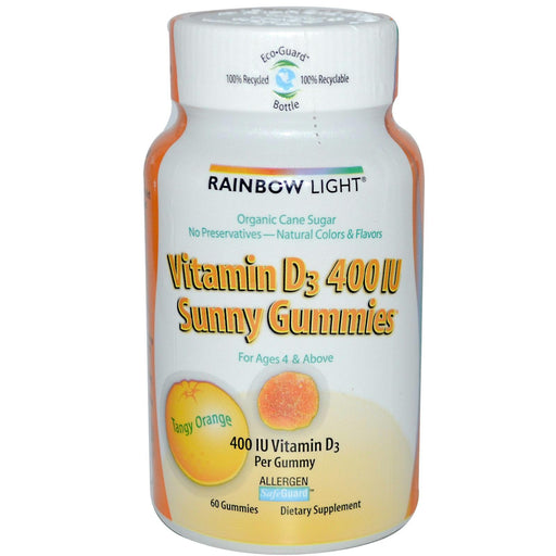 Rainbow Light: Vitamin D3 400iu Sunny Gummies Tangy Orange, 60 Gummies