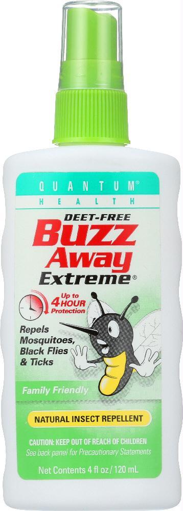 Quantum Health: Buzz Away Extreme Natural Insect Repellent, 4 Oz